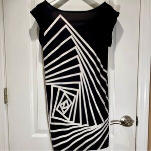 bcbg maxazria • black white coctail dress